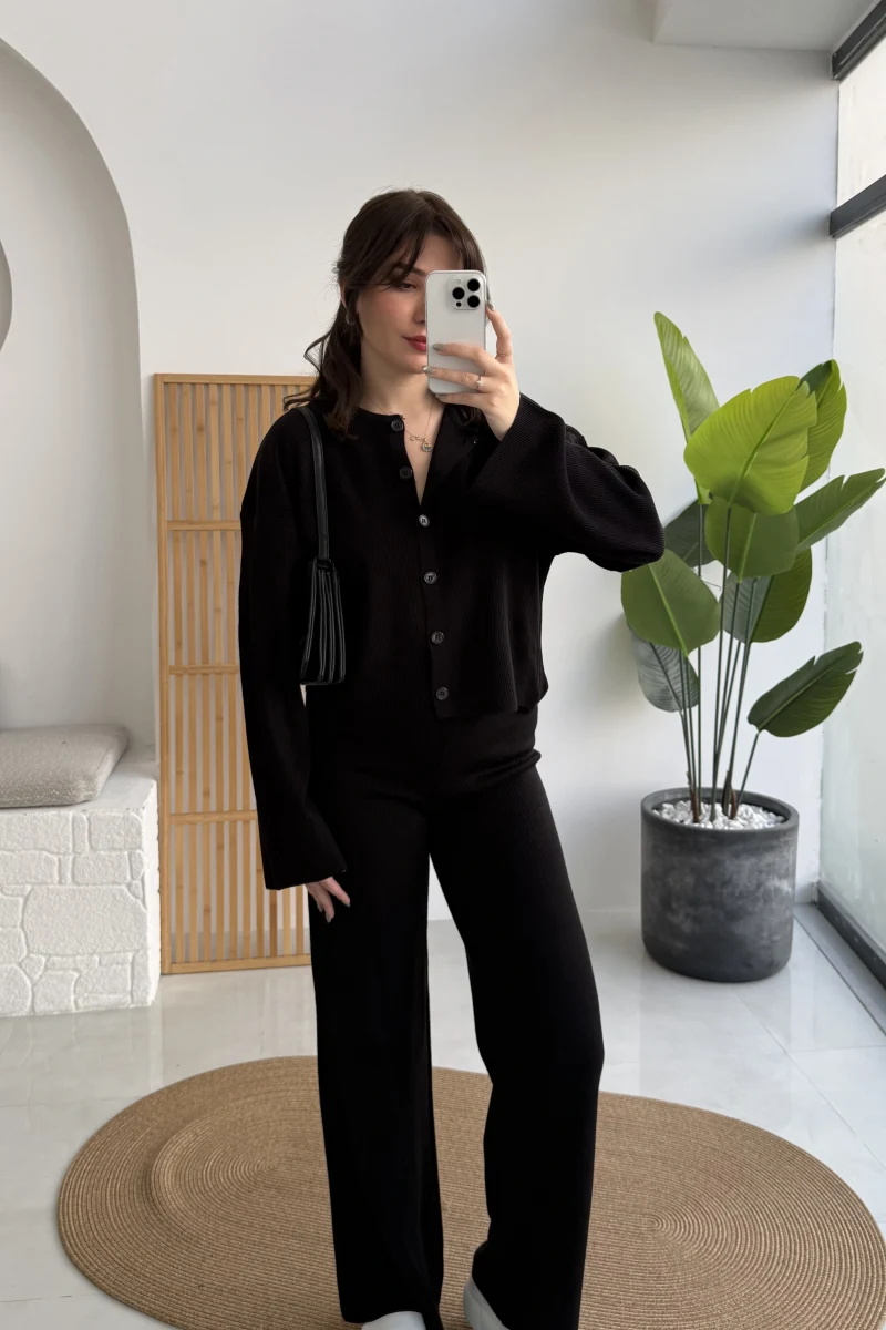 Marsel Hırka Takım - Siyah - Kod: 5018