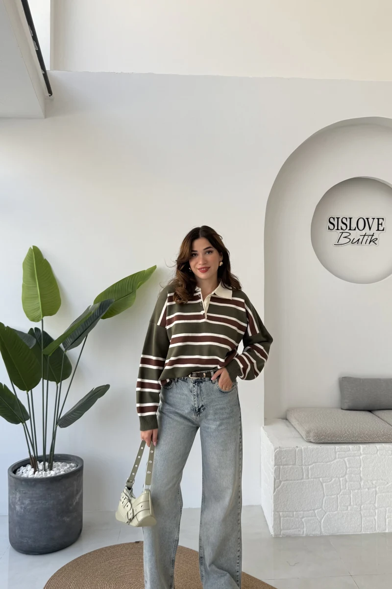 Mavi Yüksek Bel Denim Jean Pantolon - Kod: 1008