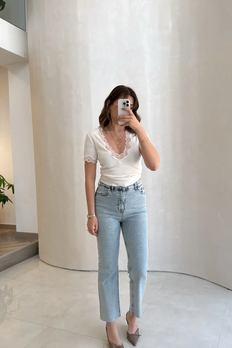 Meyla Buz Mavisi Slim Fit Jean Pantolon