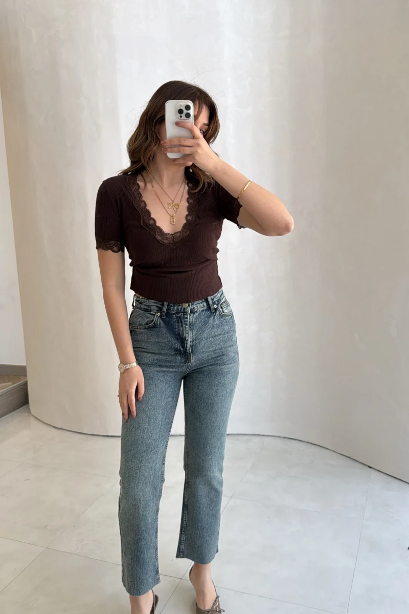 Meyla Tint Rengi Slim Fit Jean Pantolon