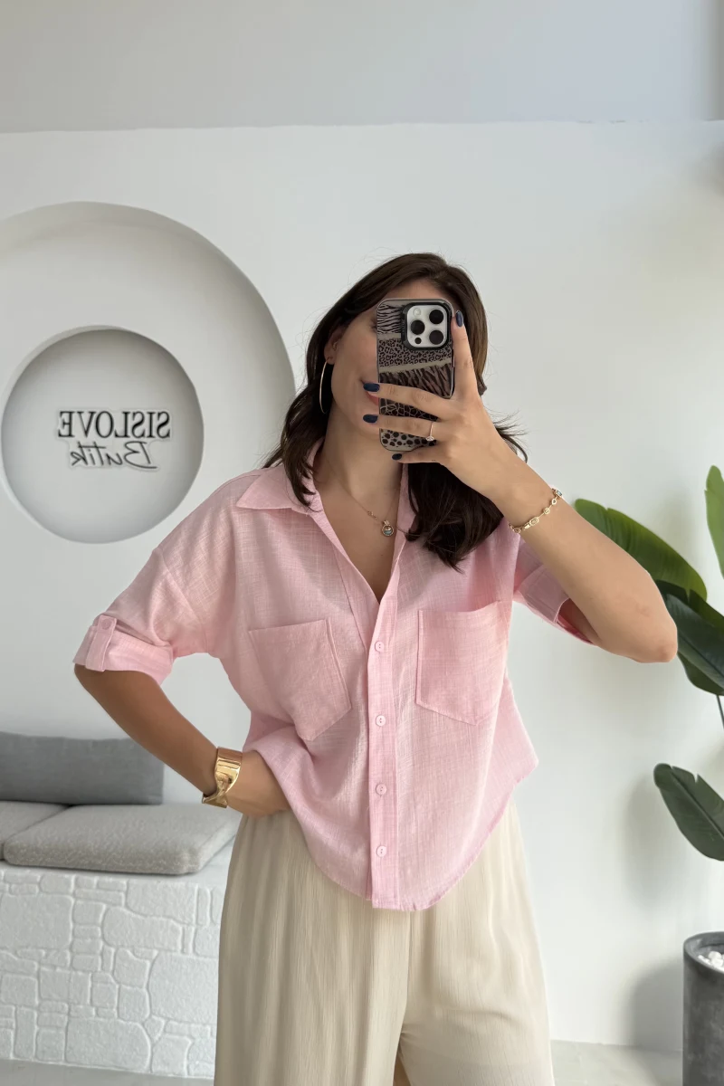 Mitzi Cepli Gömlek - Şeker Pembesi - 2112