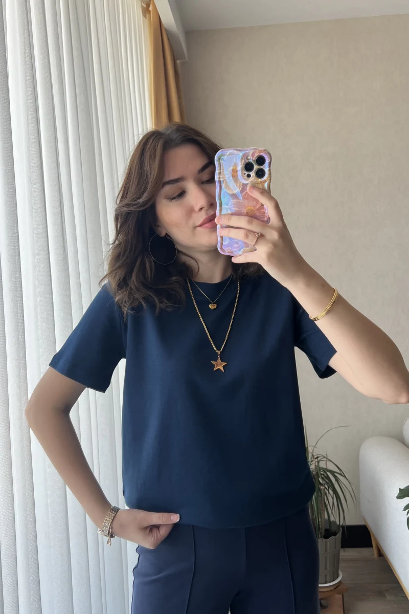 MSD Etiketli Lacivert T-Shirt