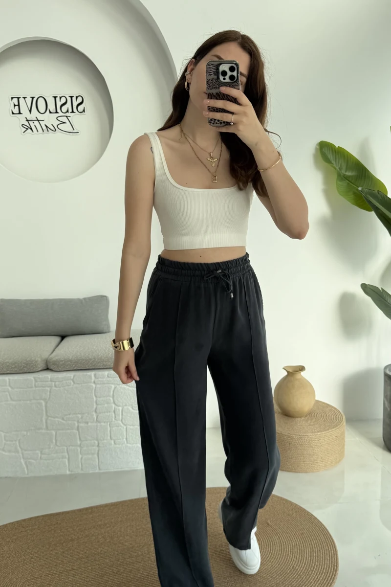 MSD Modal Palazzo Pantolon Antrasit