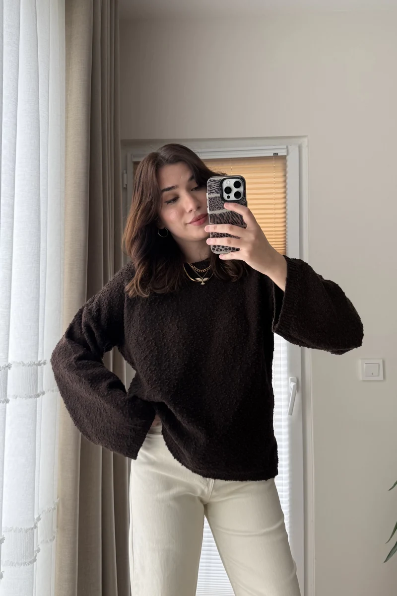 MSD Oversize Kazak Acı Kahve