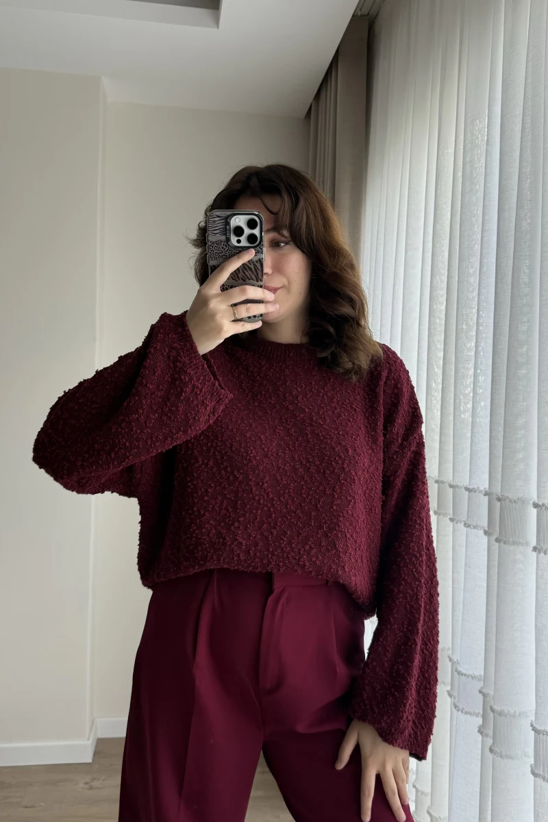 MSD Oversize Kazak Bordo