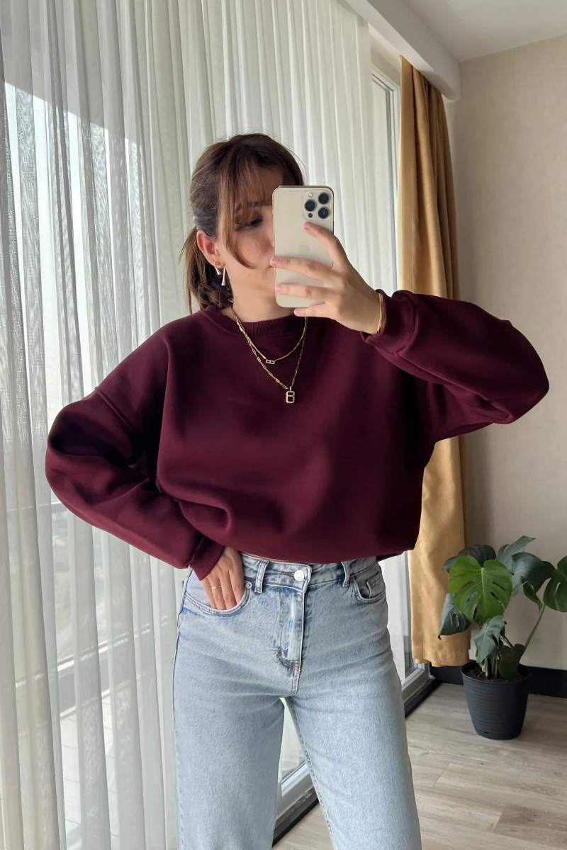 Neale Oversize Bordo Sweat