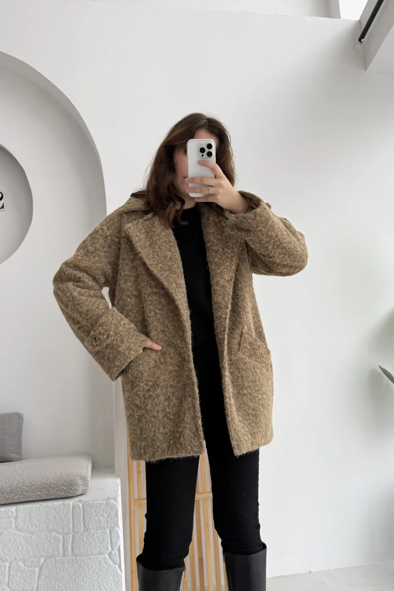 NO: 2 Sakallı Ceket - Camel - KOD: 7033