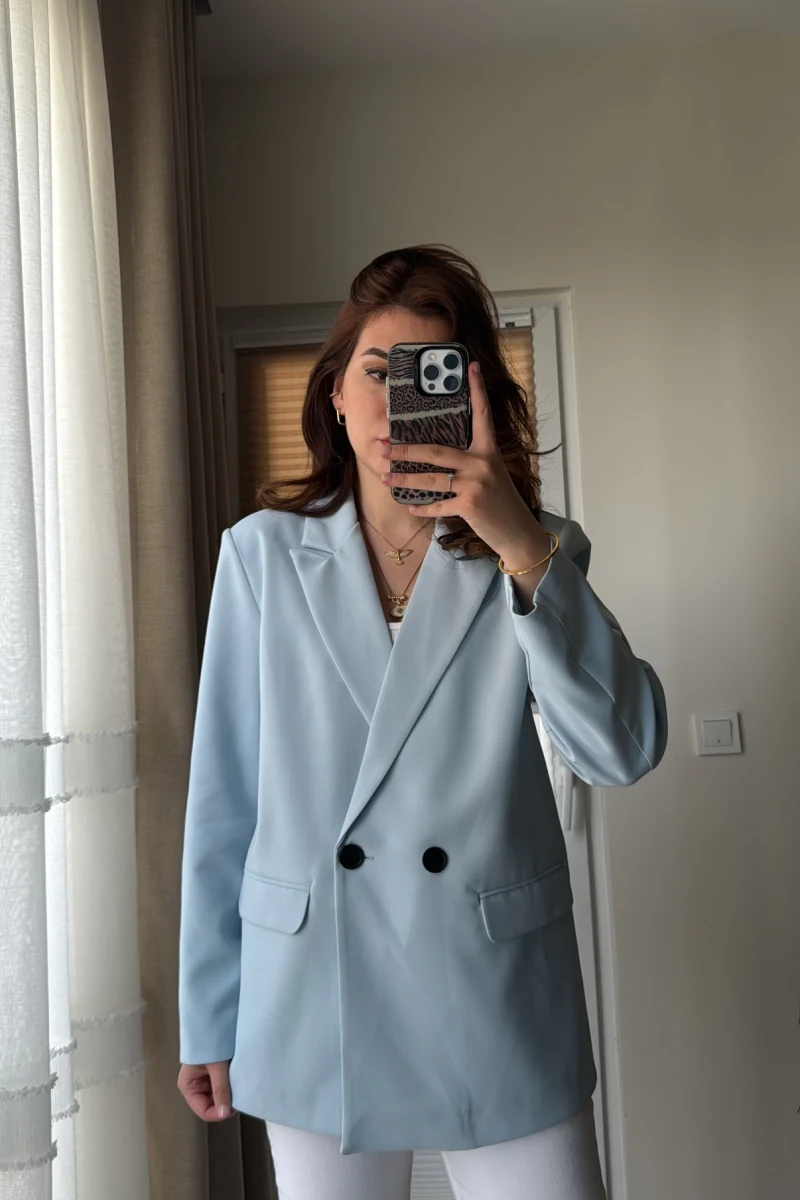 Astarlı Blazzer Ceket - Mavi