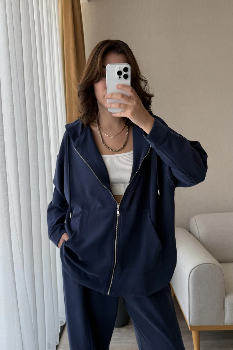 Orj Oysh Kumaş Eşofman Takımı Lacivert