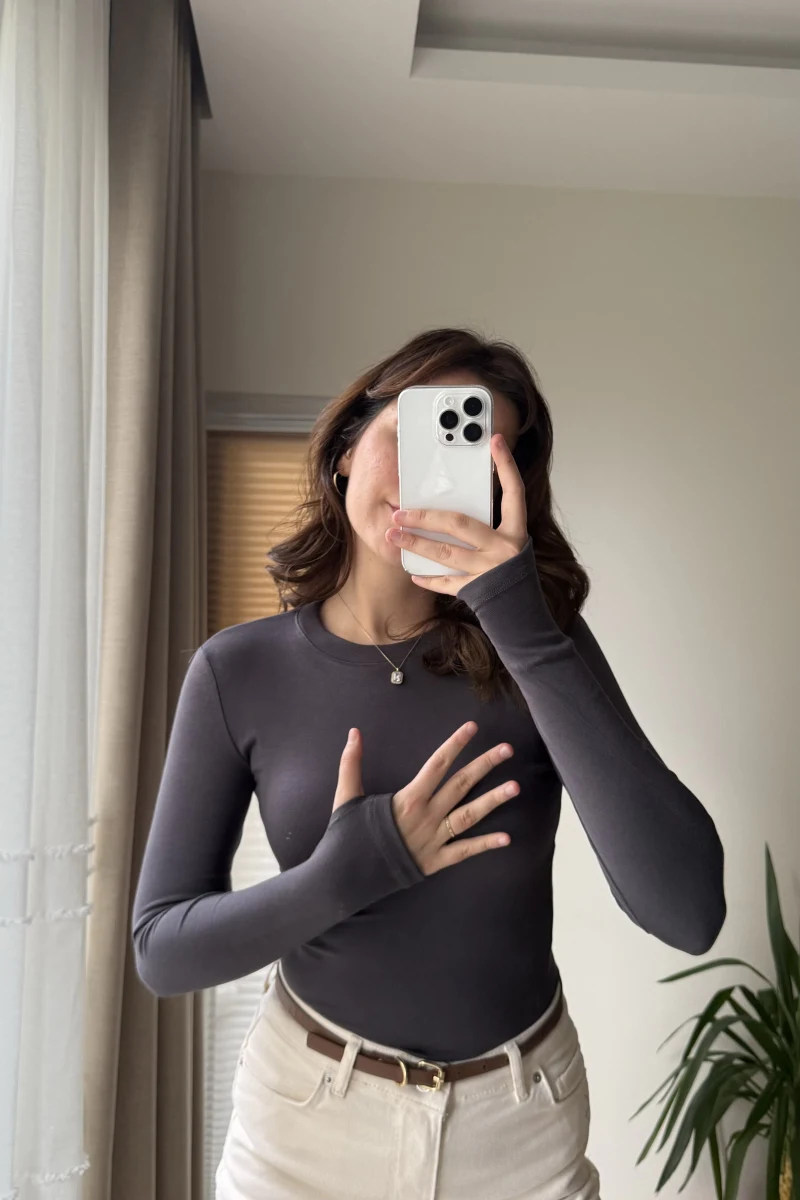 Oys Antrasit Parmak Geçmeli Body