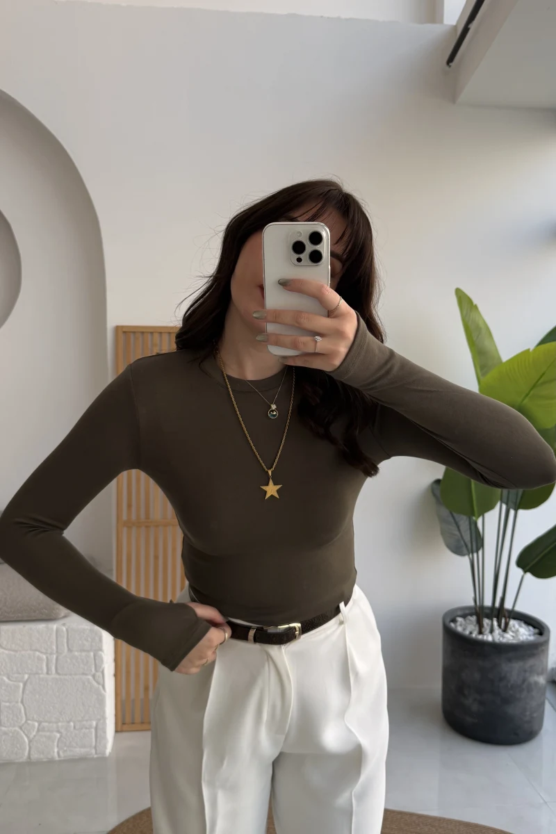 Oys Haki Parmak Geçmeli Body