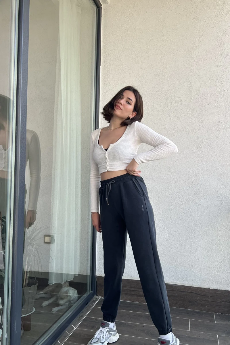 Oys Modal Antrasit Eşofman Altı