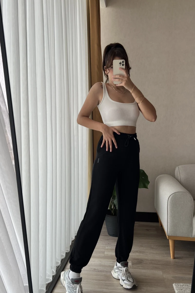 Oys Modal Siyah Eşofman Altı