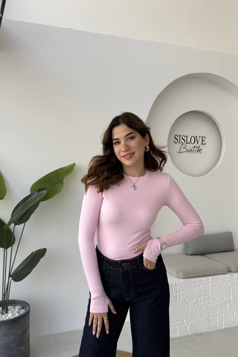 Oys Pembe Parmak Geçmeli Body