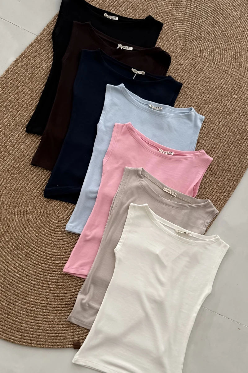 Oys Sıfır Kol Kayık Yaka Tek Adet