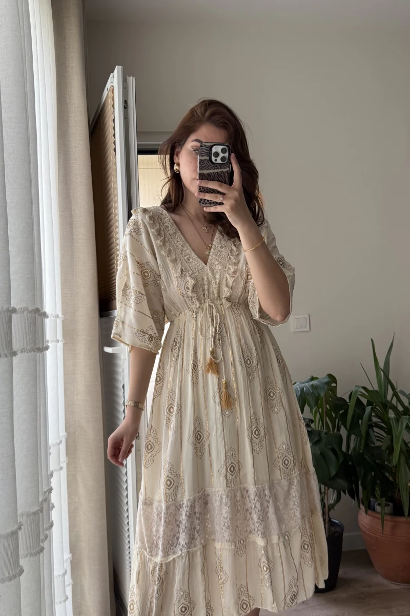 Özel Tasarım - Ekru Elbise