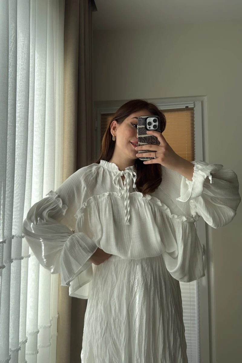 Peri Magic Serisi Özel Tasarım Bluz Beyaz