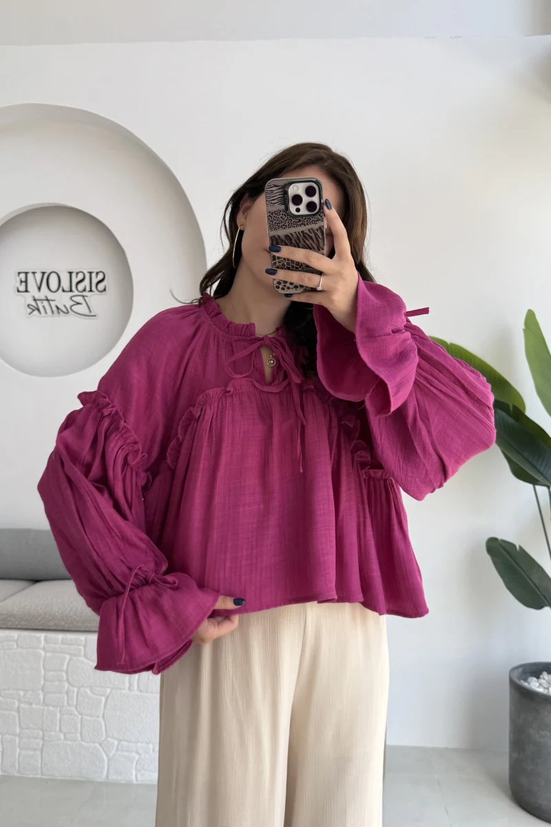 Peri Magic Serisi Özel Tasarım Bluz Fuşya