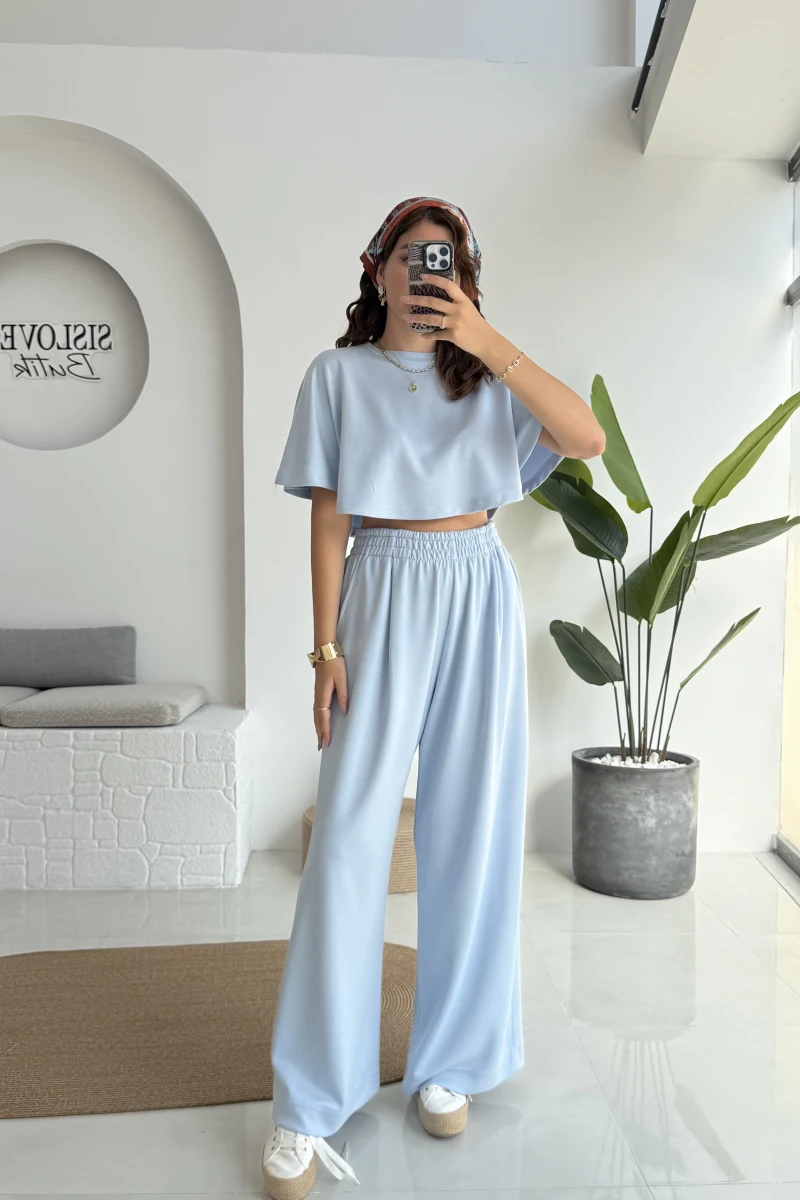 Pinky Yarasa Kol Eşofman Takımı - Mavi