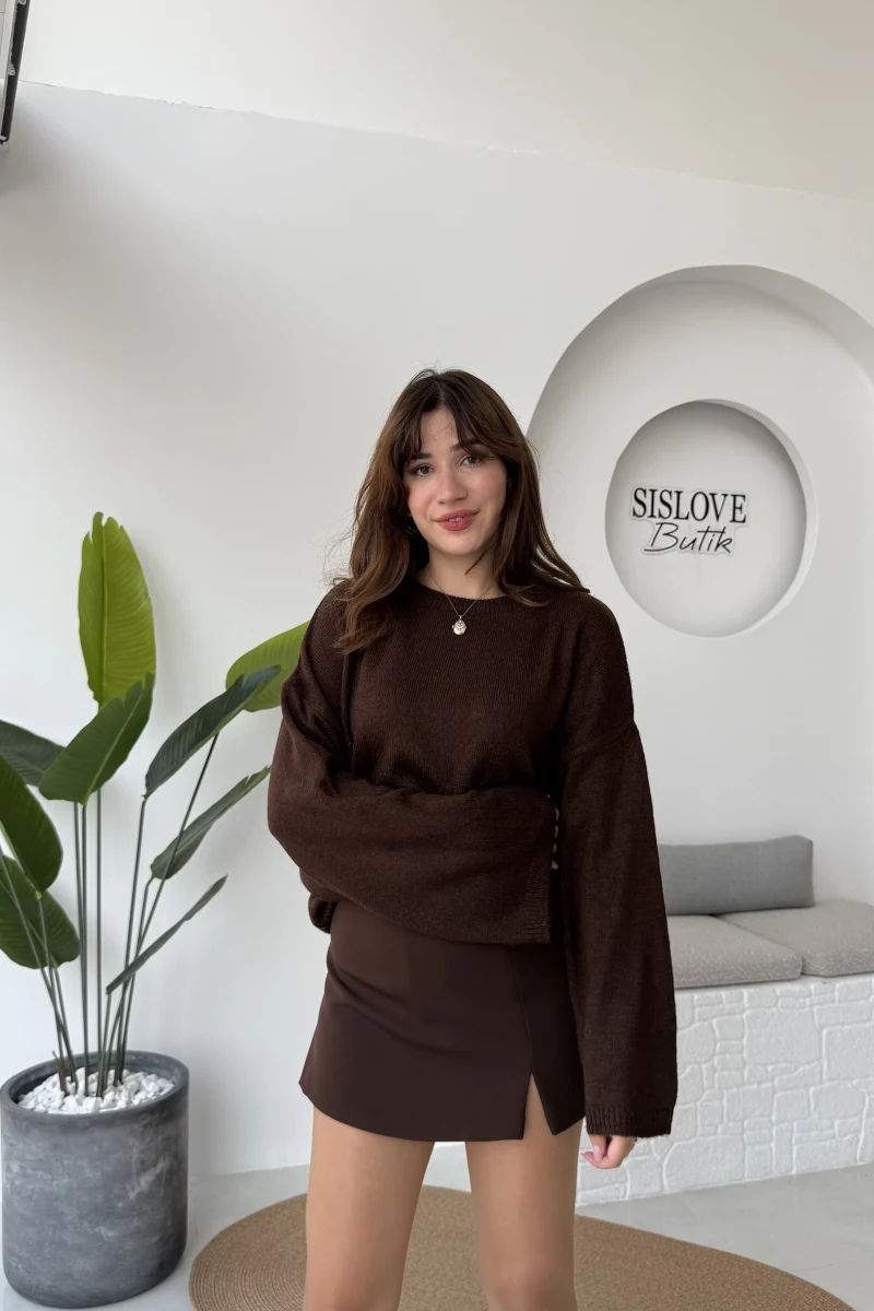 PİNTEREST KAZAK KOYU KAHVE