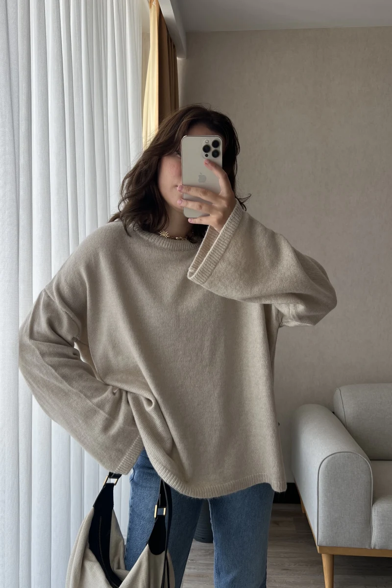 PİNTEREST KAZAK KREM