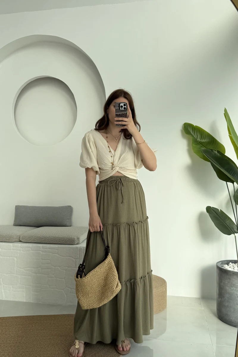 Pinterst Etek Astarlı Haki