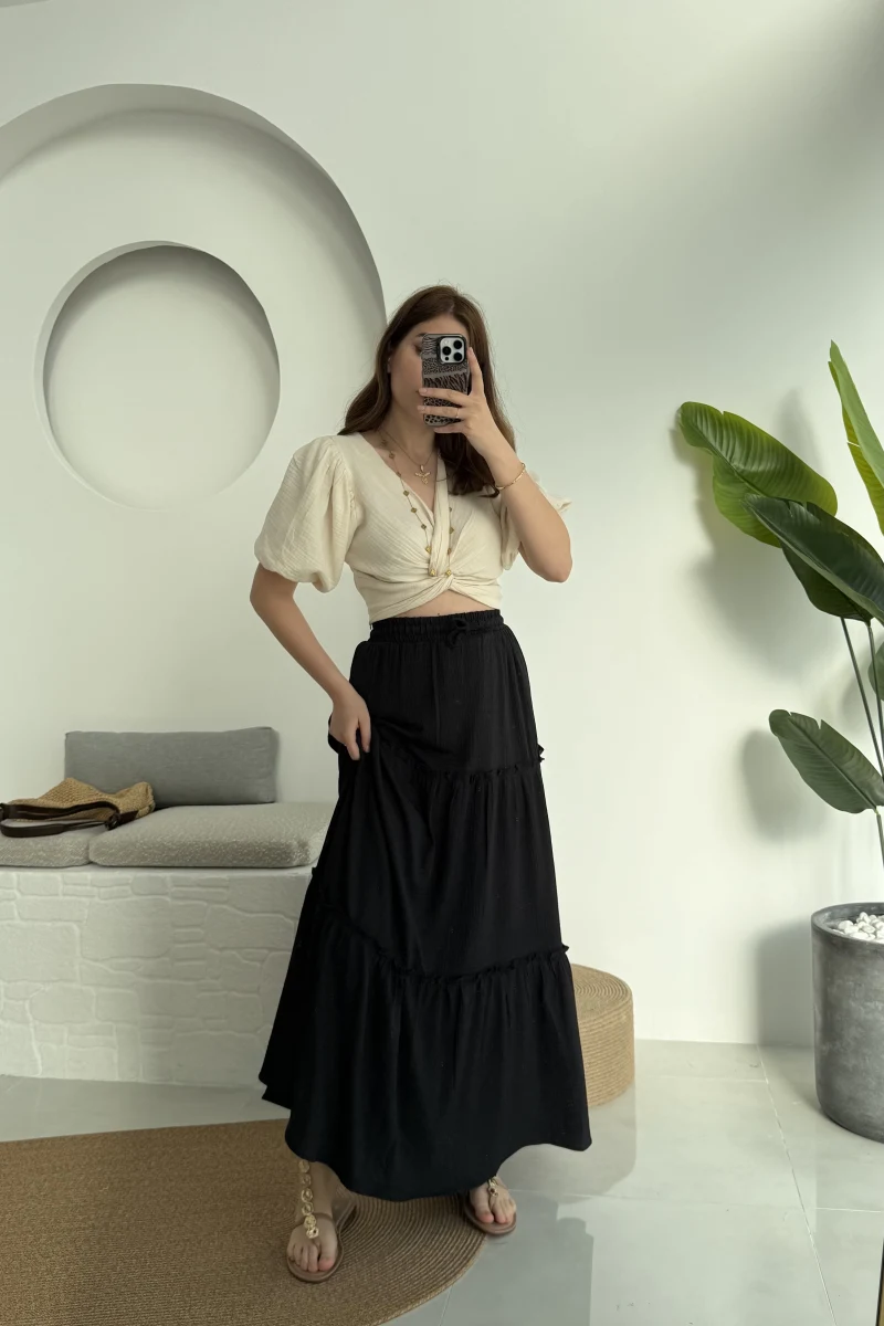 Pinterst Etek Astarlı Siyah