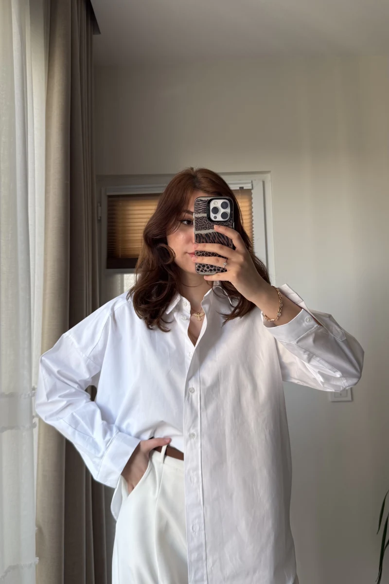 Poplin Premium Beyaz Gömlek