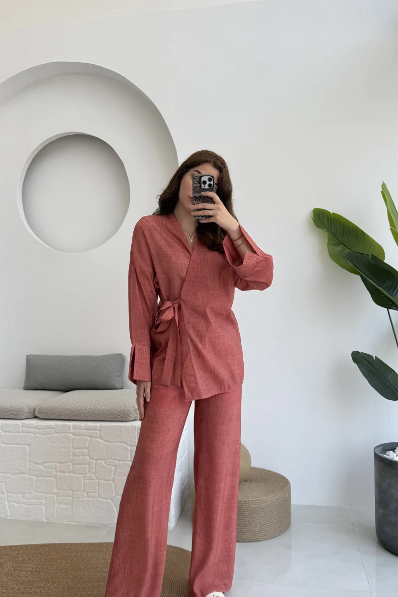 Portion Tensel Kimono Takım Kiremit