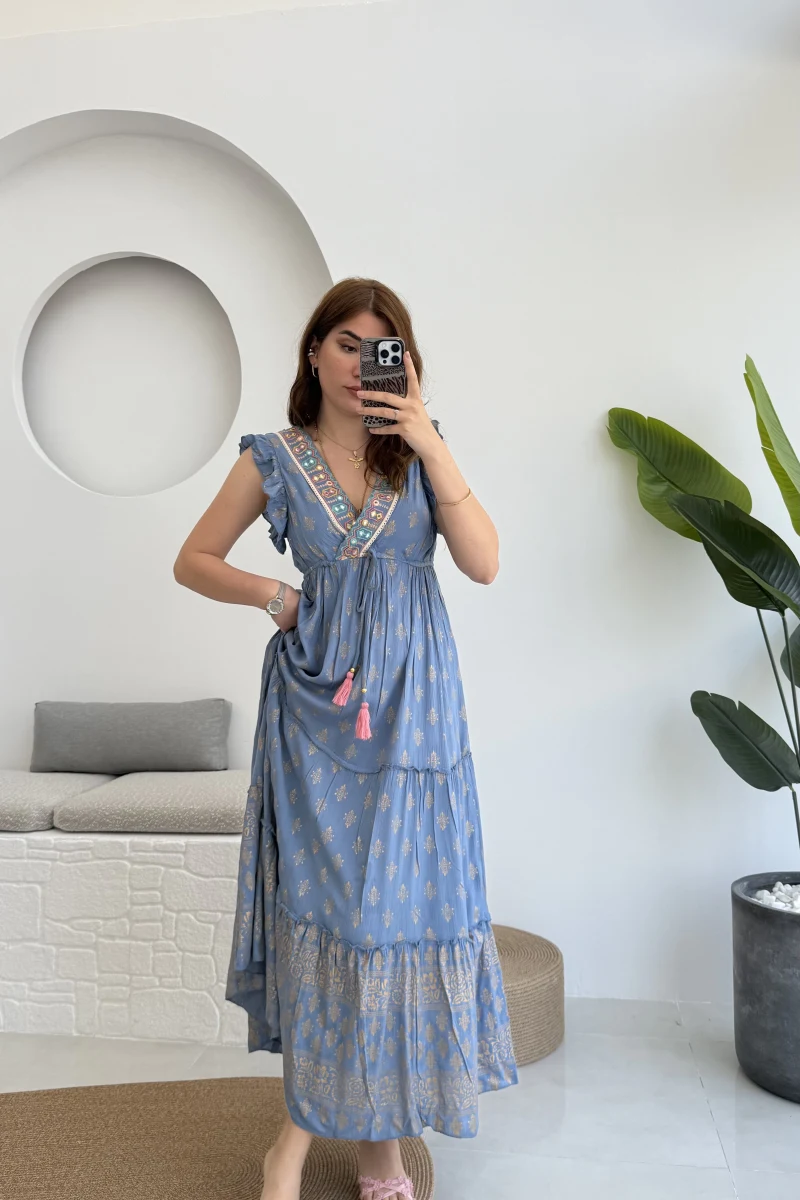 Premium Rob Elbise İndigo