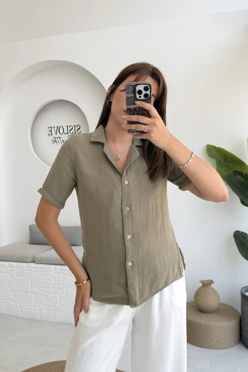 Puf Gömlek-2104-Haki