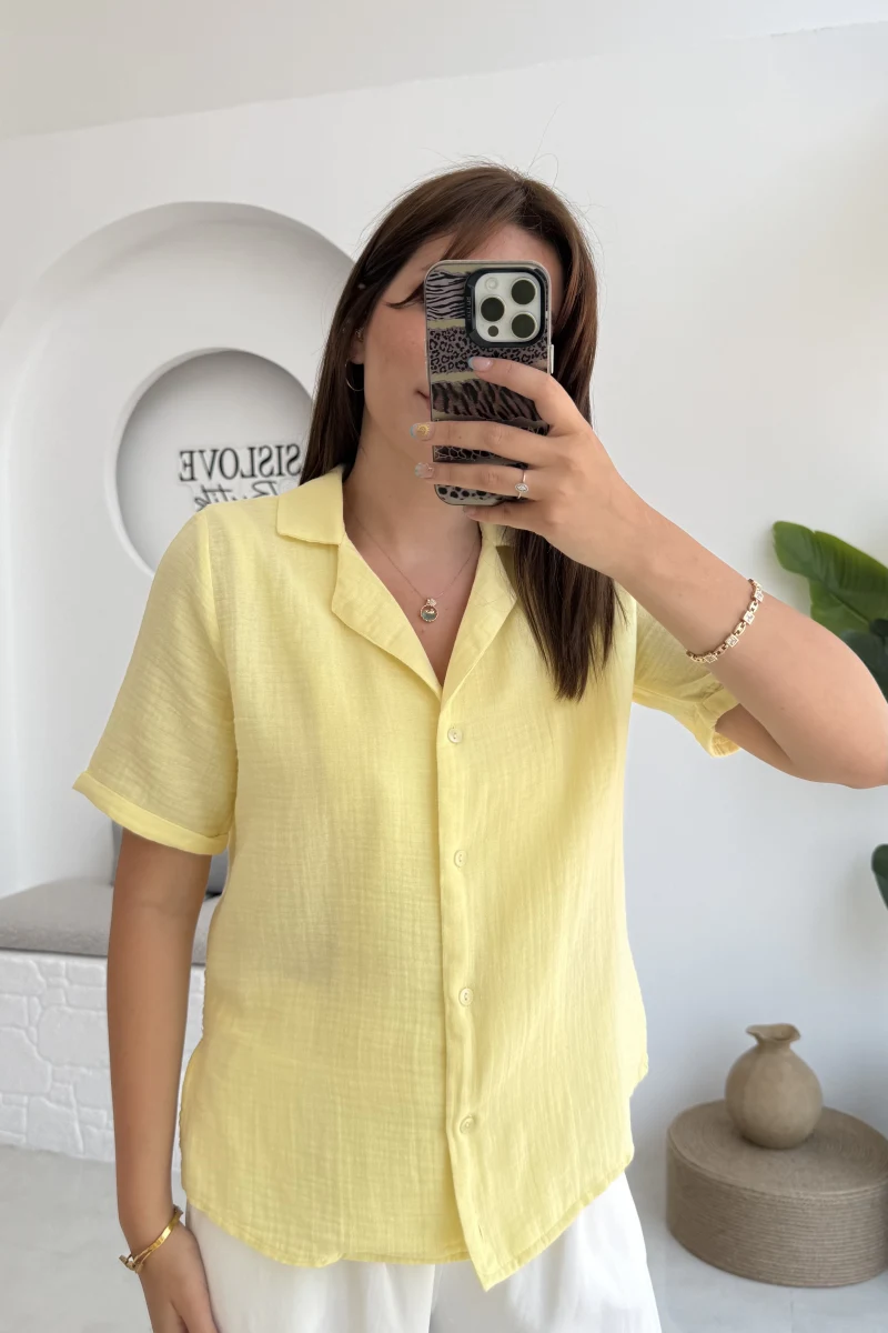 Puf Gömlek-2104-Sarı