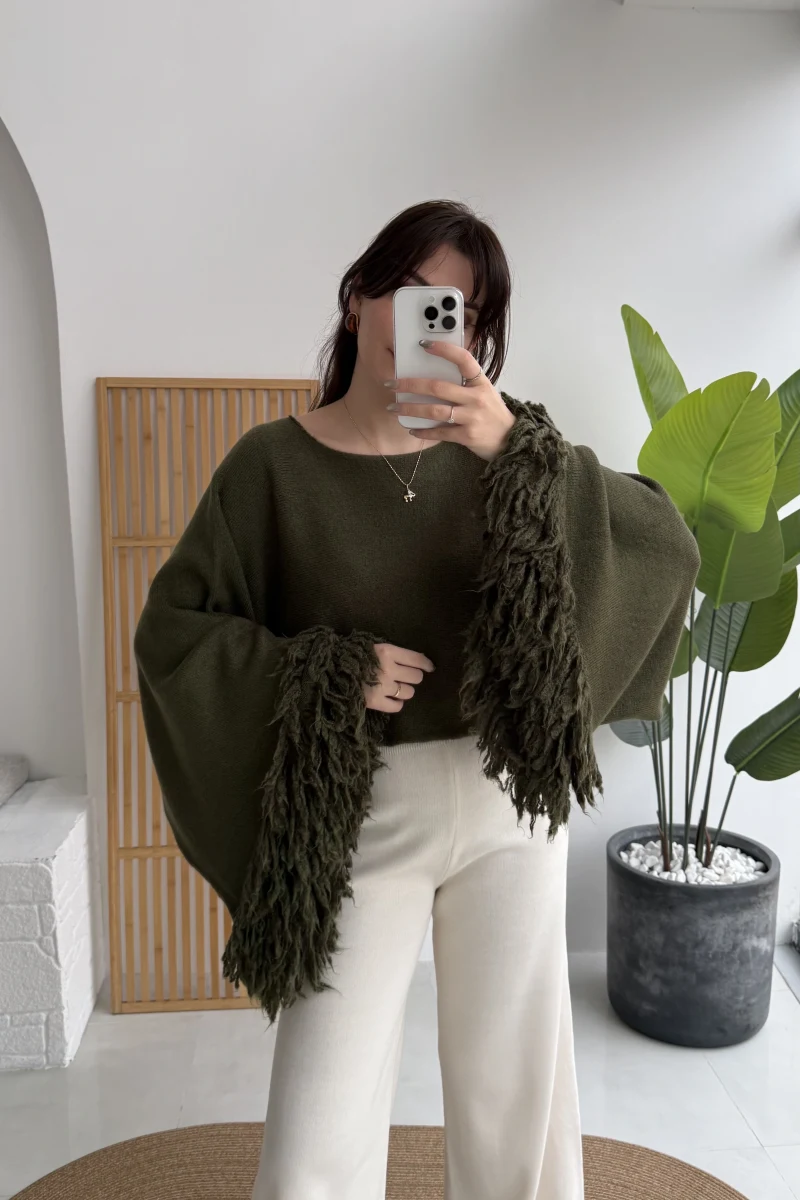 Püsküllü Panço - Haki