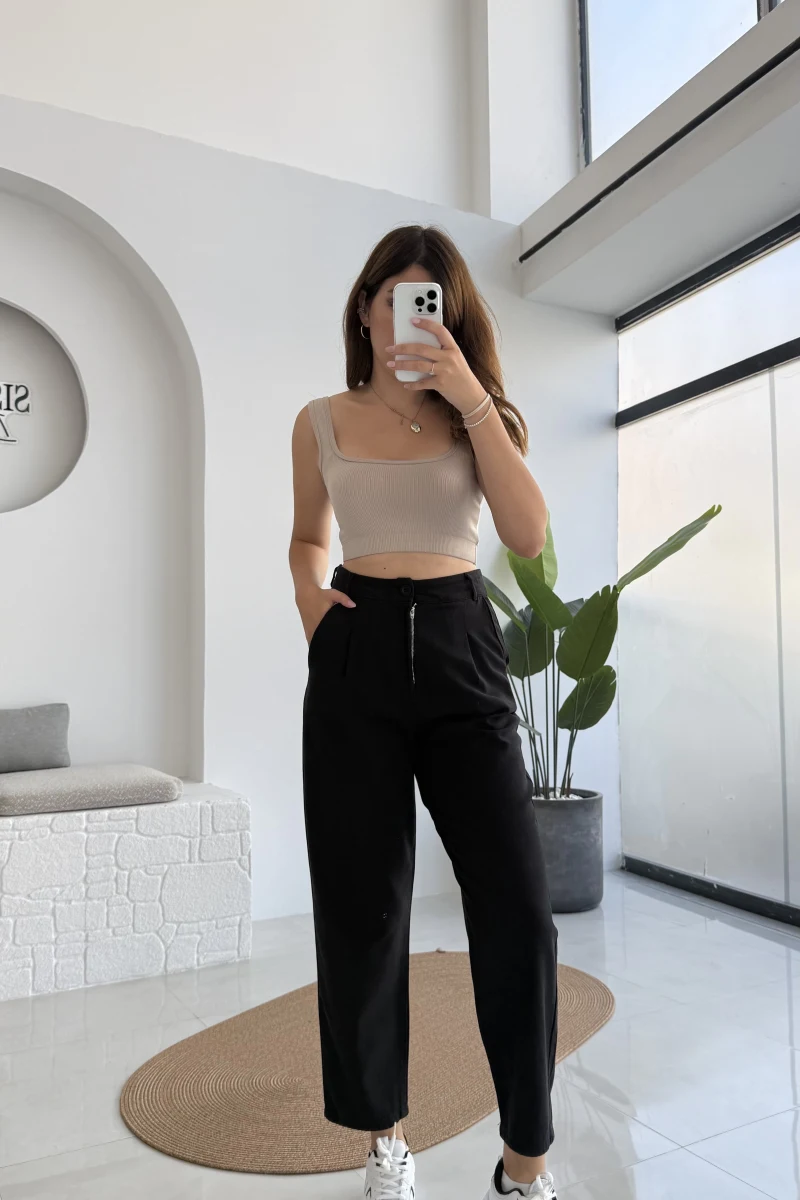 Raste Havuç Gabardin Pantolon - Siyah