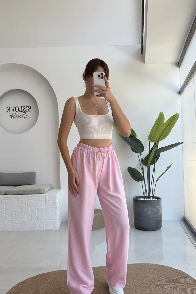 Raya Cepli Pantolon - Pembe