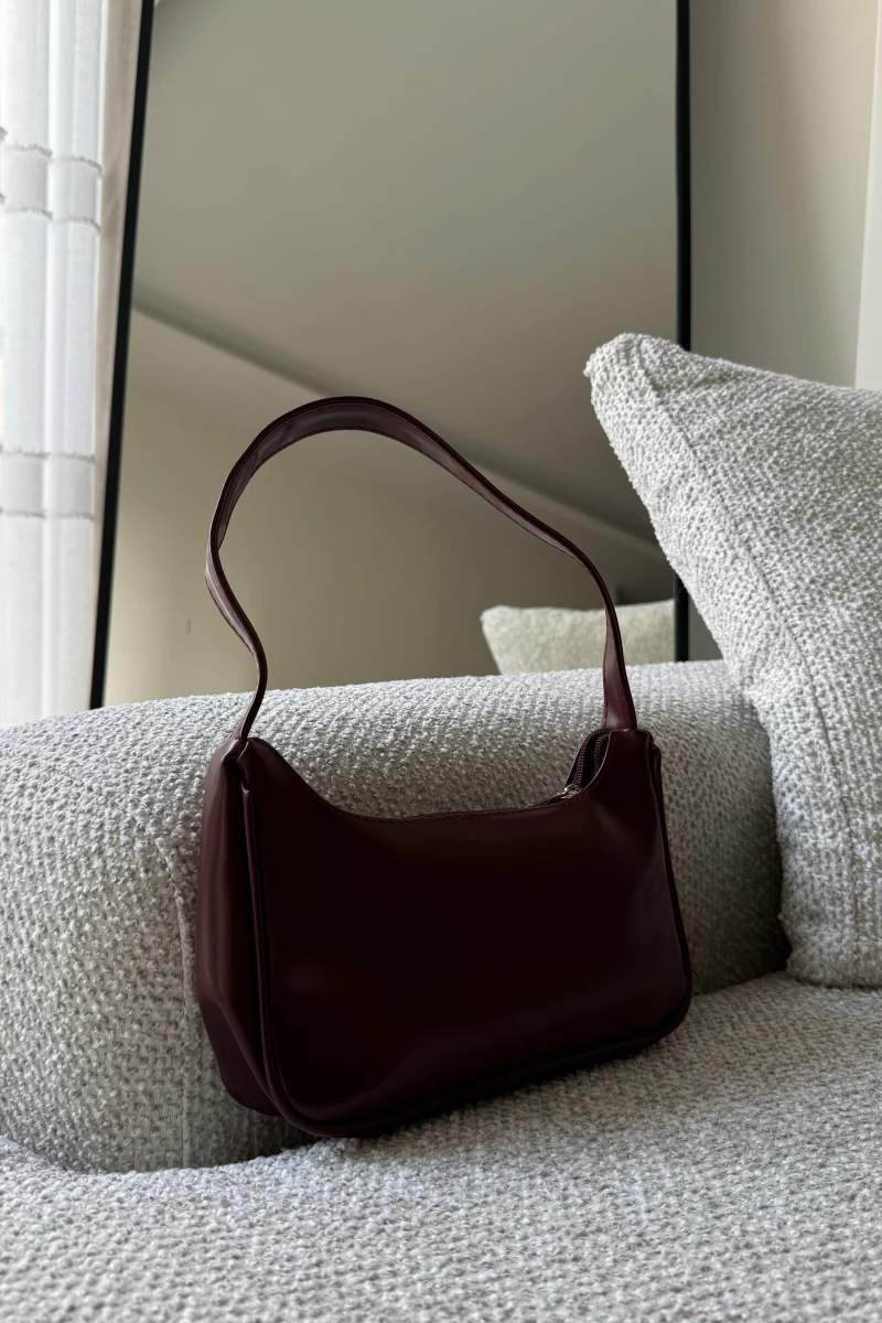 Reparo Deri Kol Çantası Bordo