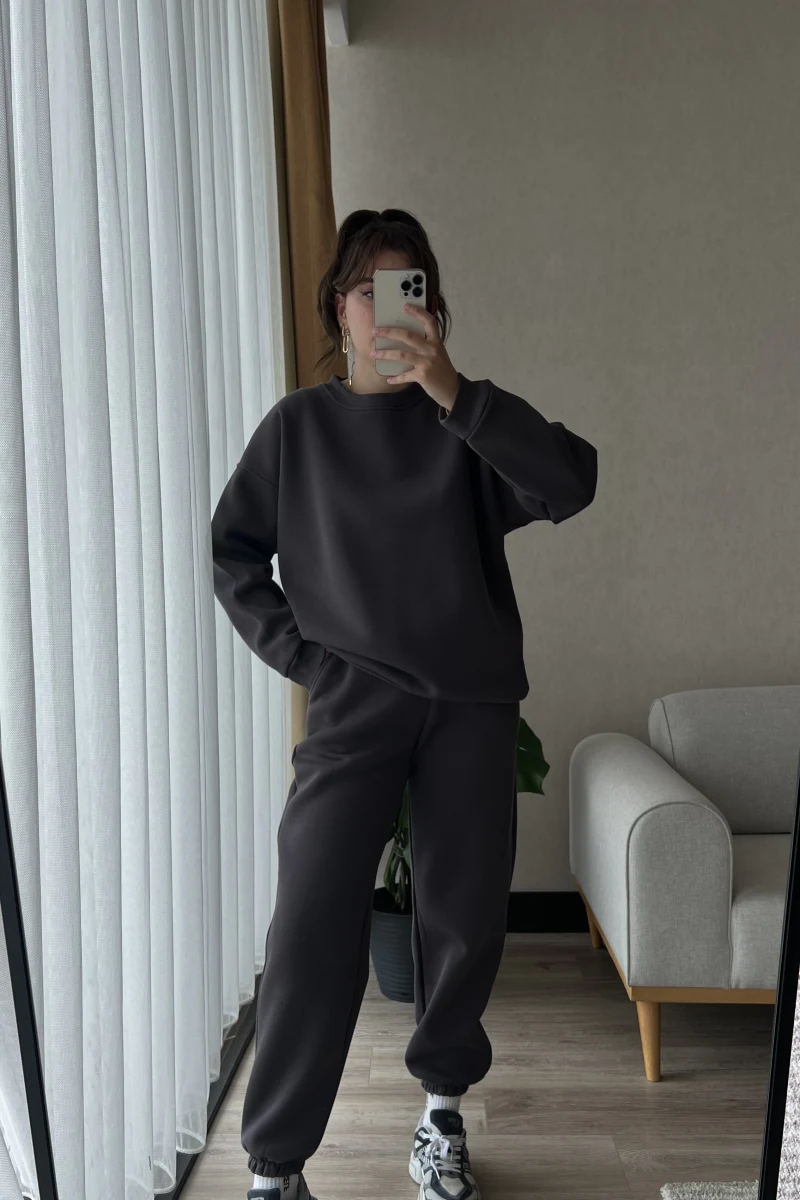 Ross Bisiklet Yaka Antrasit Takım İçi Şardonlu