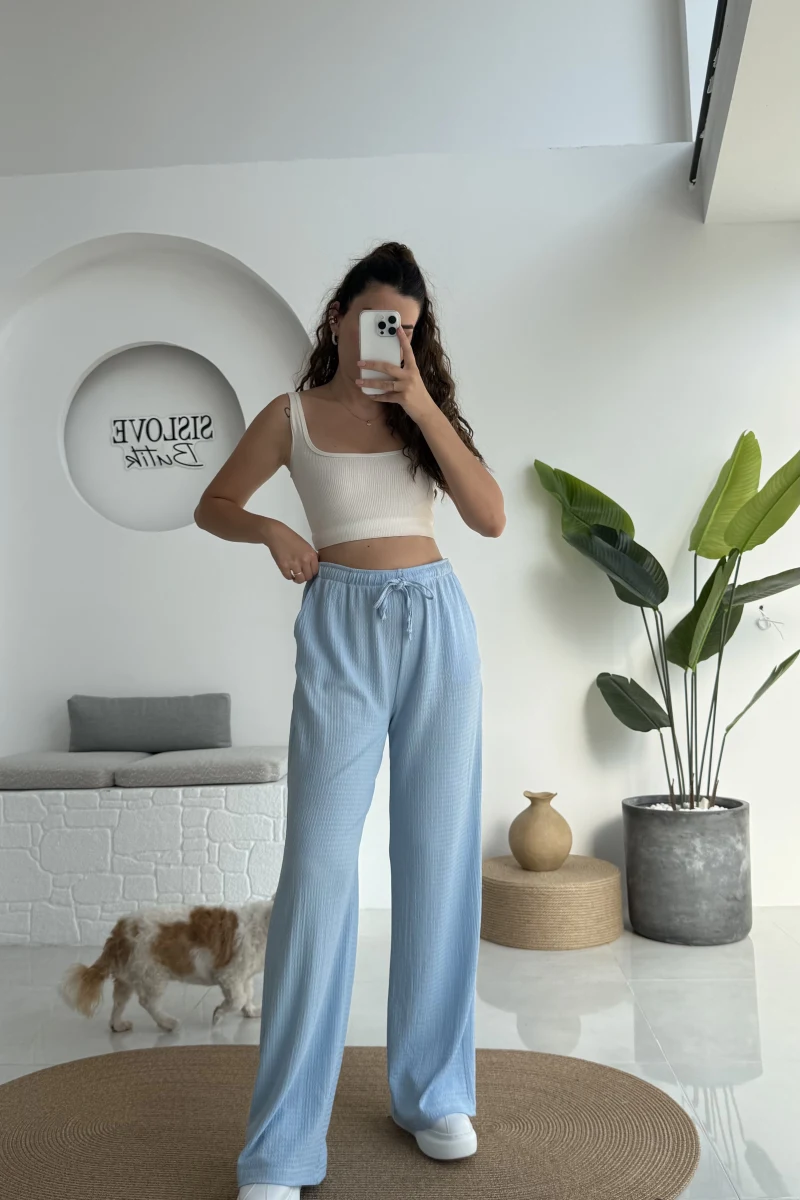 Ru Bürümcük Pantolon Bebe Mavisi - 4023