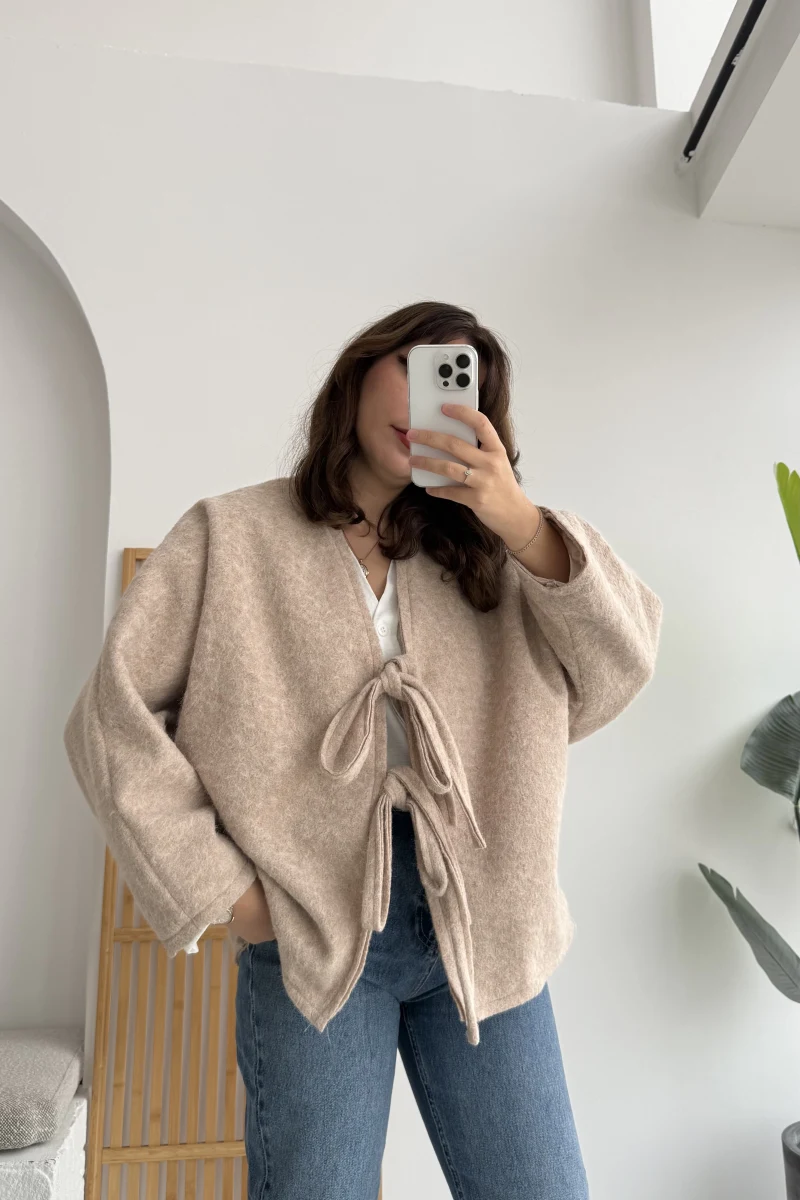 Sakallı Kaşe Tasarım Ceket Taş