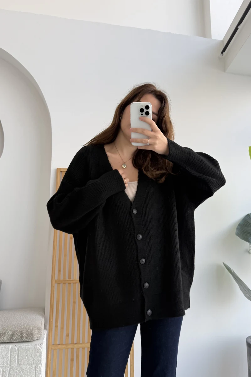 Salaş Hırka Siyah Kod: 9043