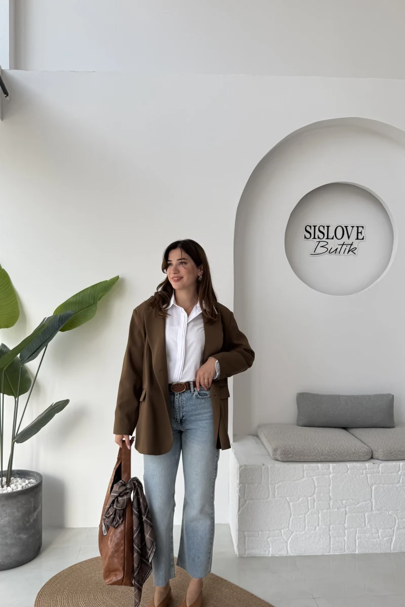 Sierra Mavi Yüksek Bel Wide Leg Jean Pantolon - Kod: 974