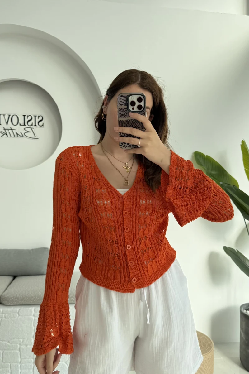 Sister Renkli Hırkalar Turuncu