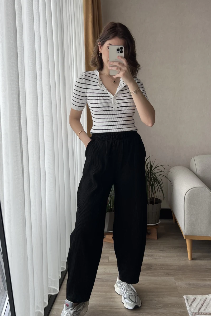 Siyah Şalvar Pantolon