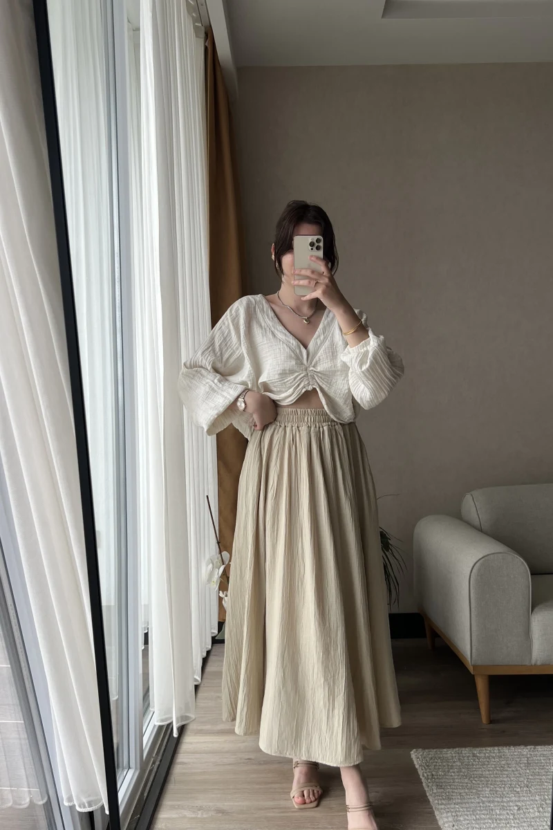 Star KREM Uzun Cepli Etek