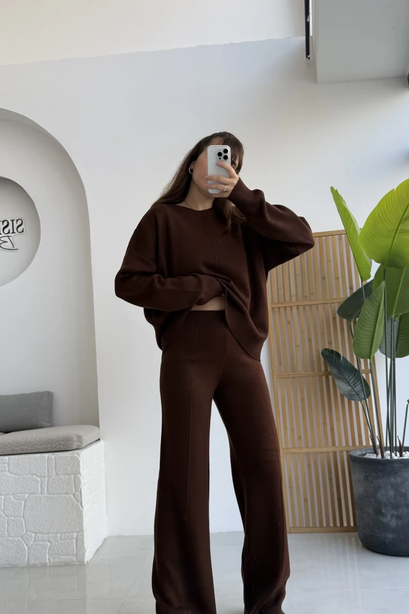 Stellaa Triko Kahve Takım