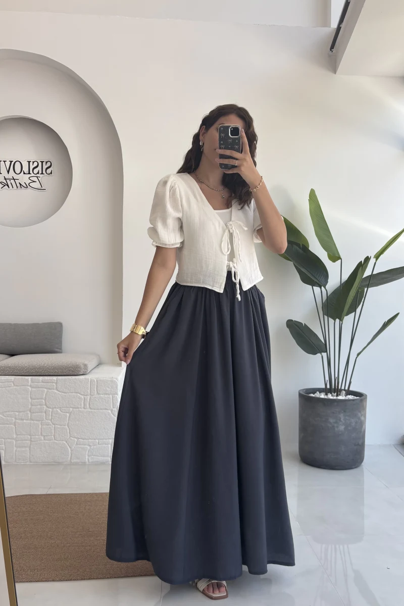 Tensel Modal Cepli Etek Antrasit - 5002