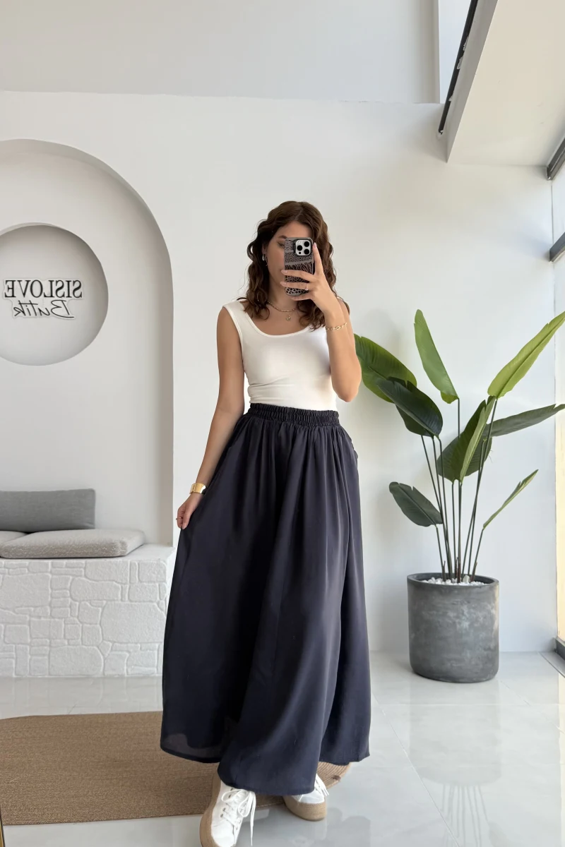 Tensel Modal Cepli Etek Füme - 5002