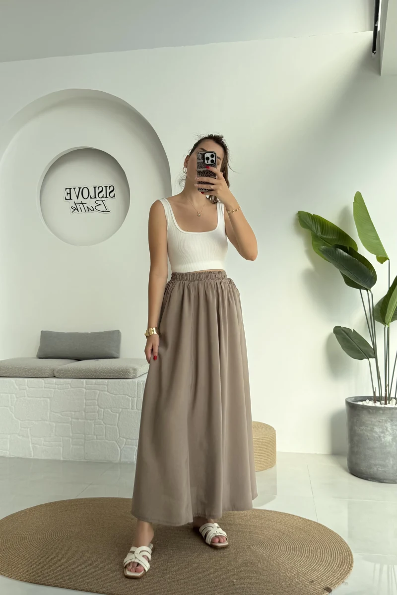 Tensel Modal Cepli Etek Vizon - 5002