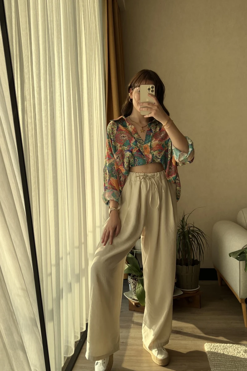 Tensel Modal Karışımlı Palazzo Pantolon