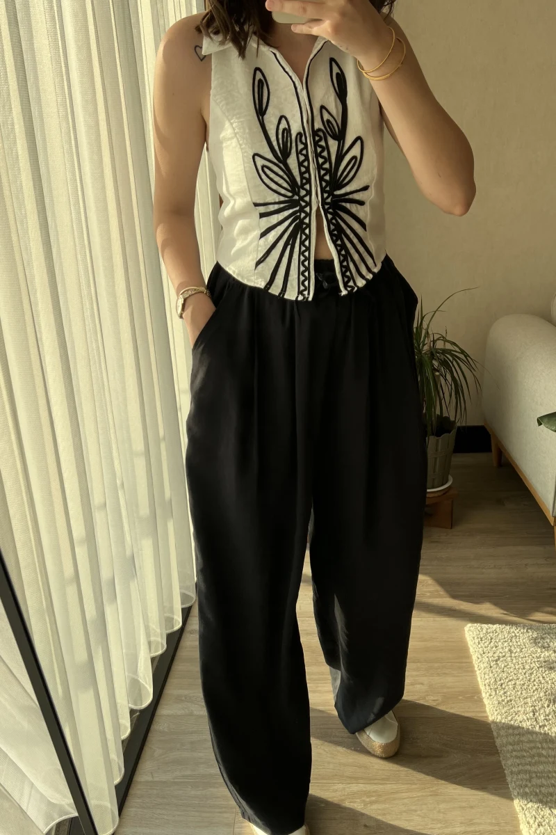 Tensel Modal Karışımlı Palazzo Pantolon